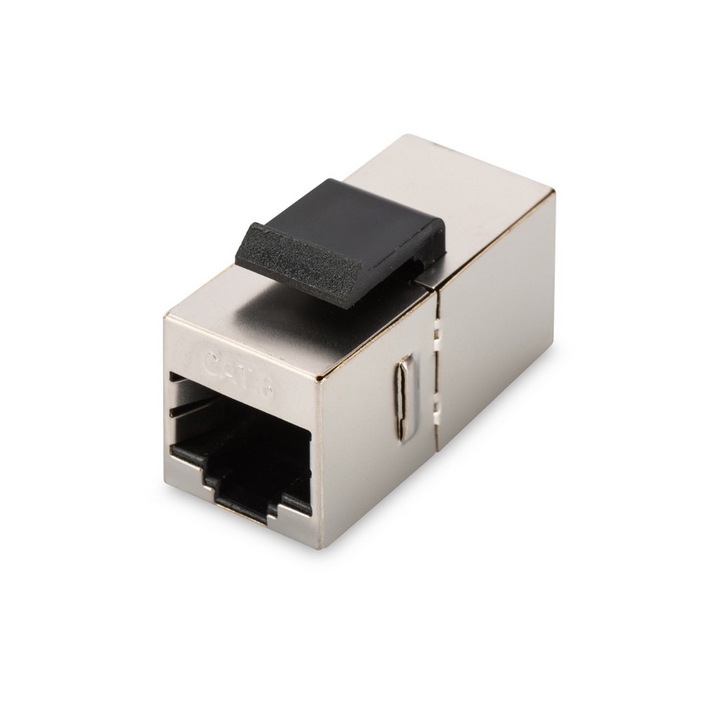 DIGITUS CAT 6 modular coupler, shielded RJ45 to RJ45, for panel